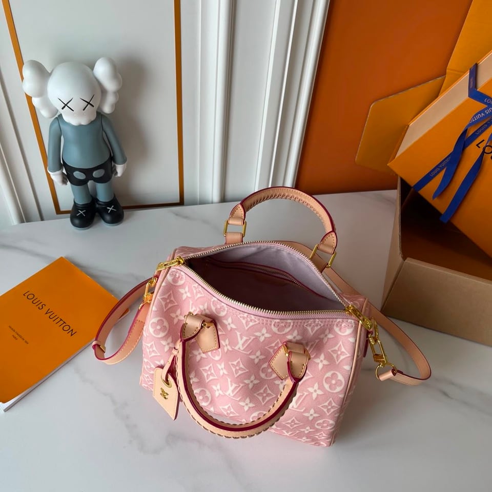 Louis Vuitton Speedy Bandoulière Monogram Emblème Rose Ruban Color 20.5cm M2A377 view 8