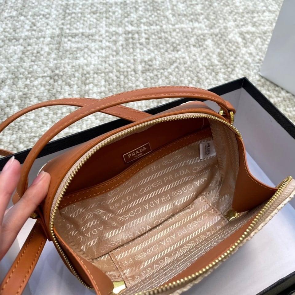 Prada Crochet Leather Mini-Pouch Shoulder Bag 18cm view 4
