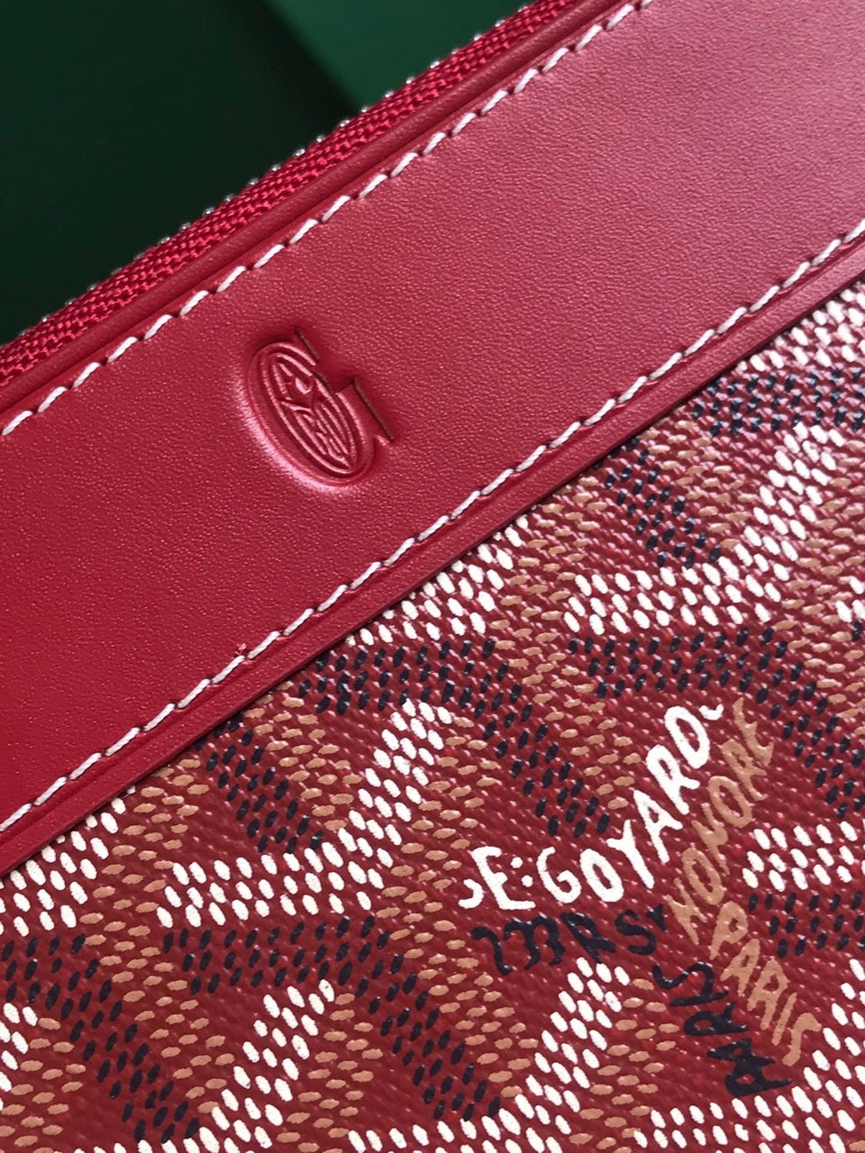 Goyard Matignon Mini Wallet 11cm Classic Red Goyardine Canvas And Calfskin view 4