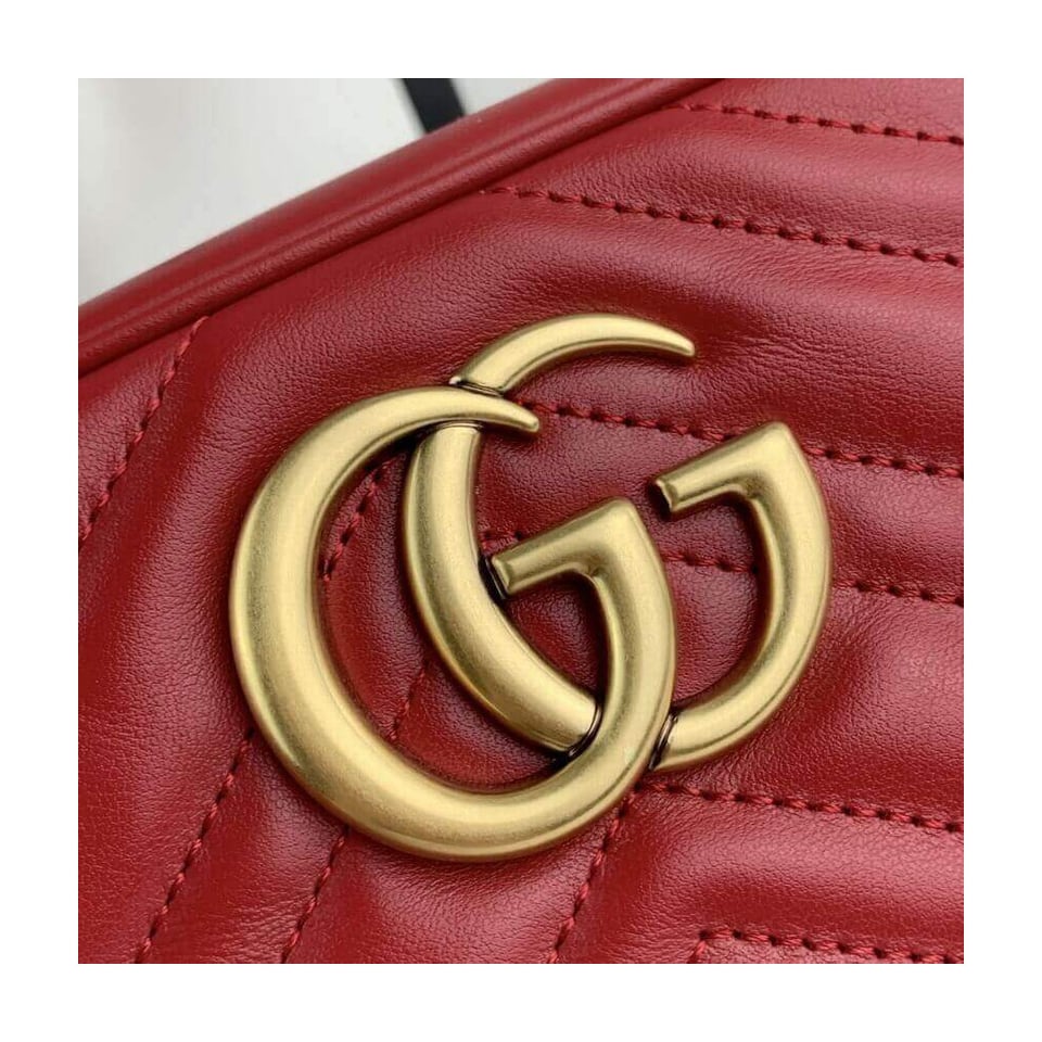 Gucci GG Marmont Small Shoulder Bag Red view 6