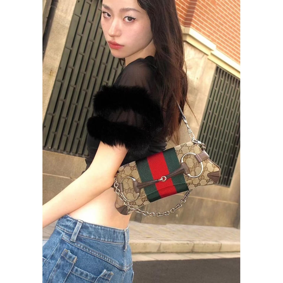 Gucci GG Horsebit Chain Small Shoulder Bag view 5