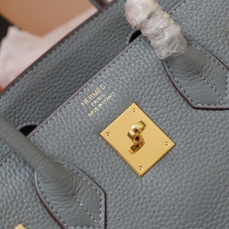 Hermes Birkin Bag 30 Tempered Gray Togo Gold Hardware view 7