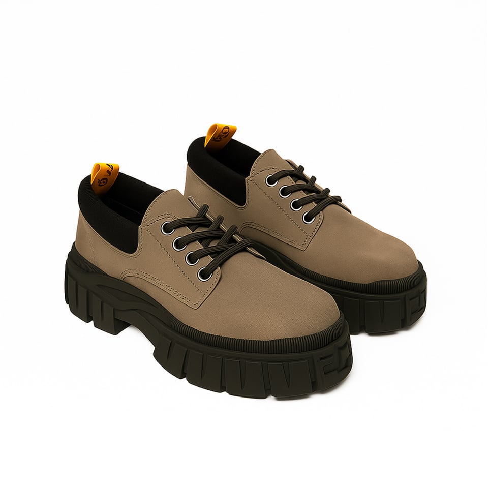 Fendi Force Leather Lace Ups Brown