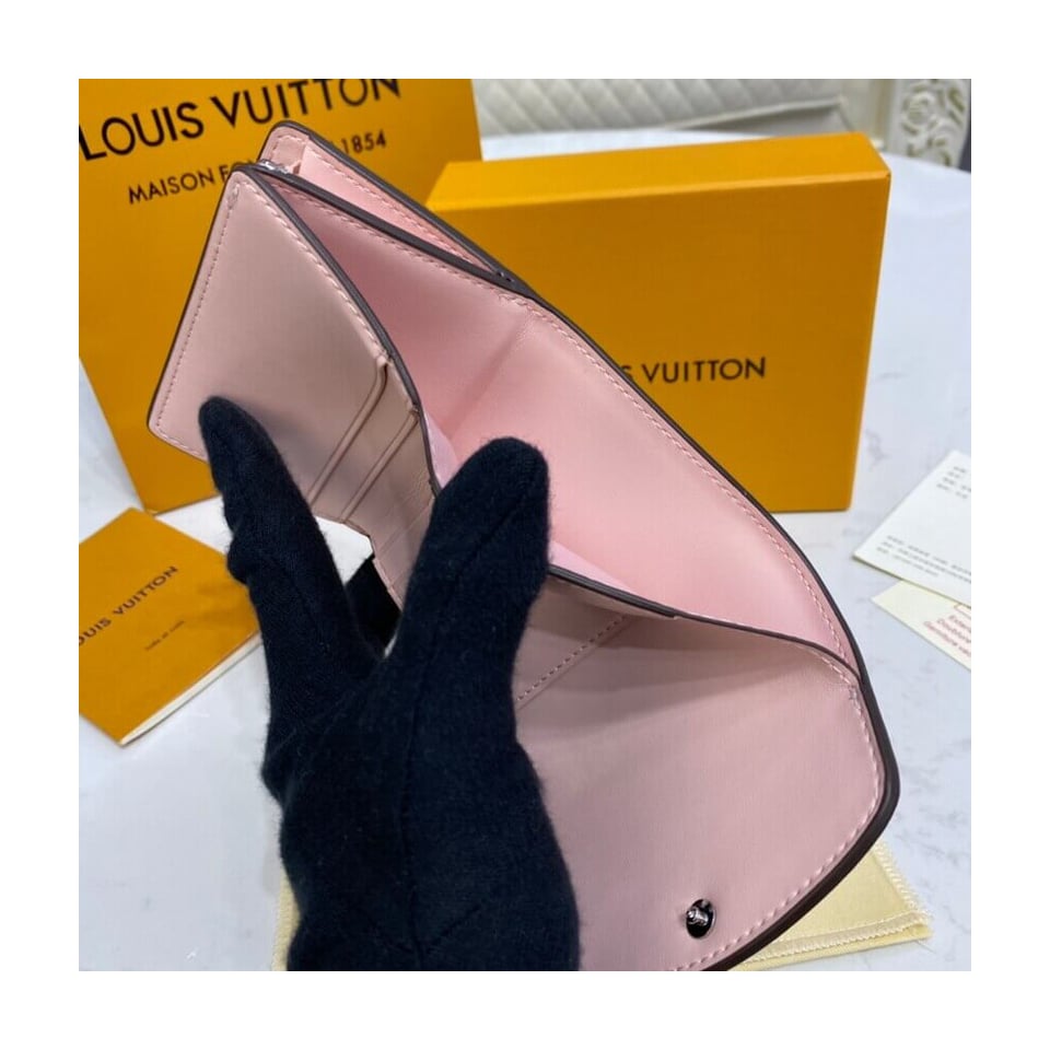 Louis Vuitton Iris XS Wallet in Pink Gradient Mahina Perforated Leather view 7