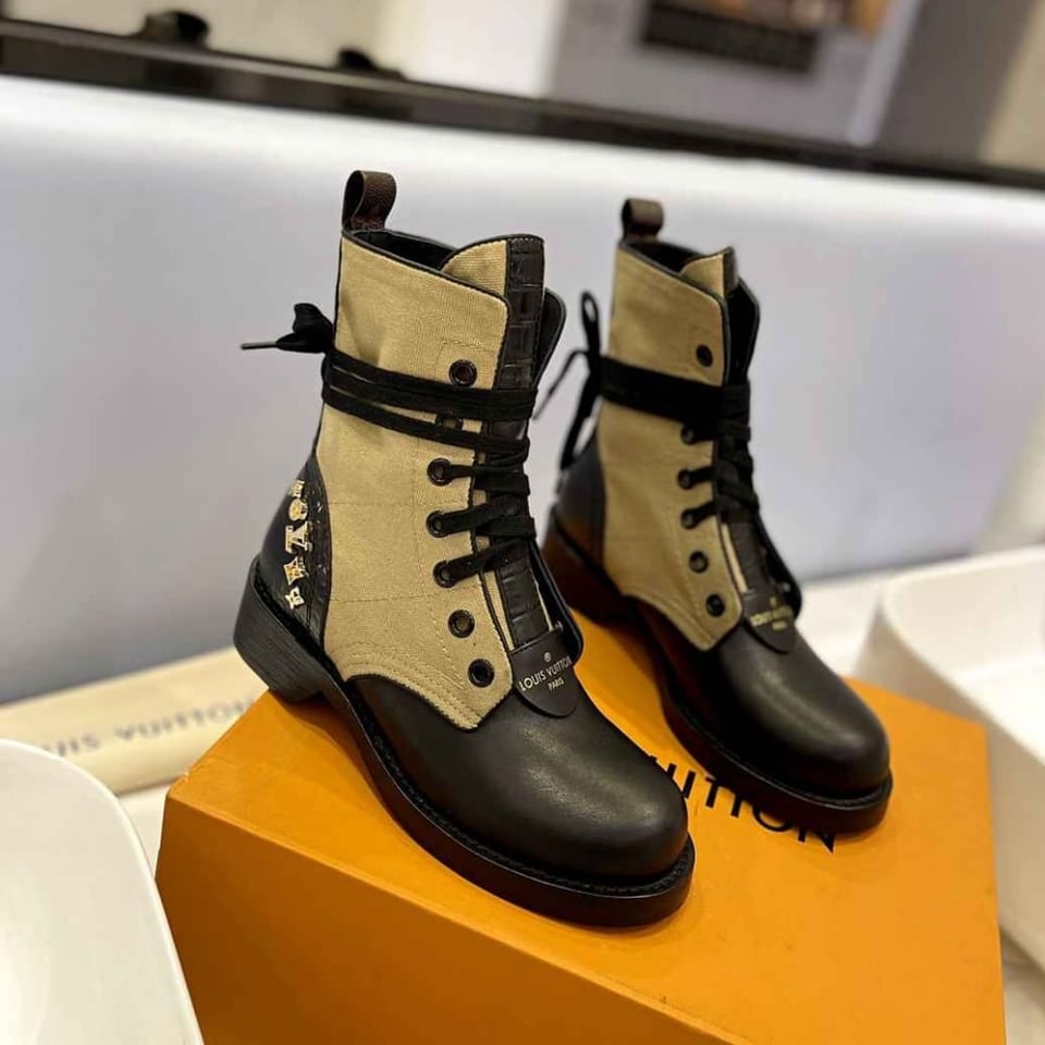 Louis Vuitton Metropolis Flat Rangers Boots Brown 1A9Chu view 5