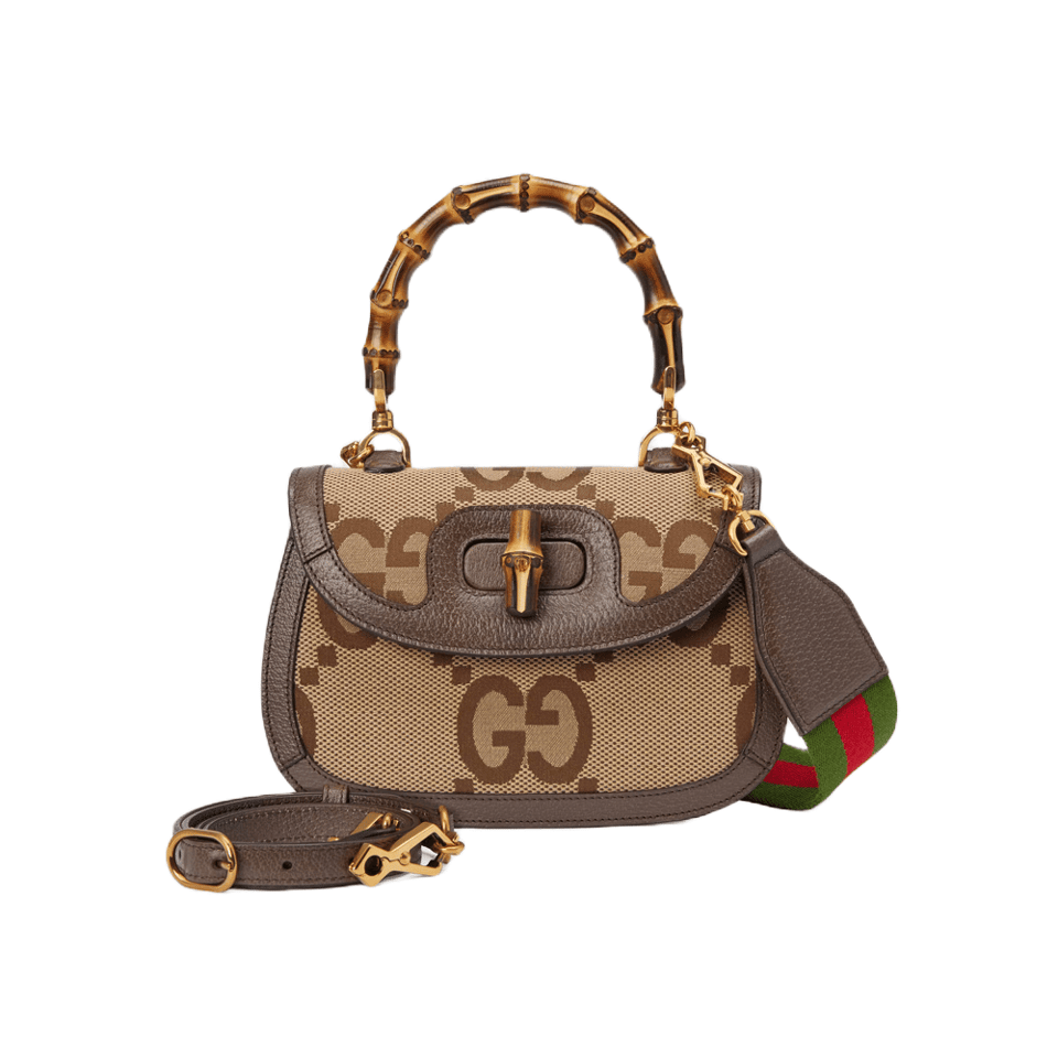 Gucci Bamboo 1947 Jumbo GG Small Top Handle Bag view 2