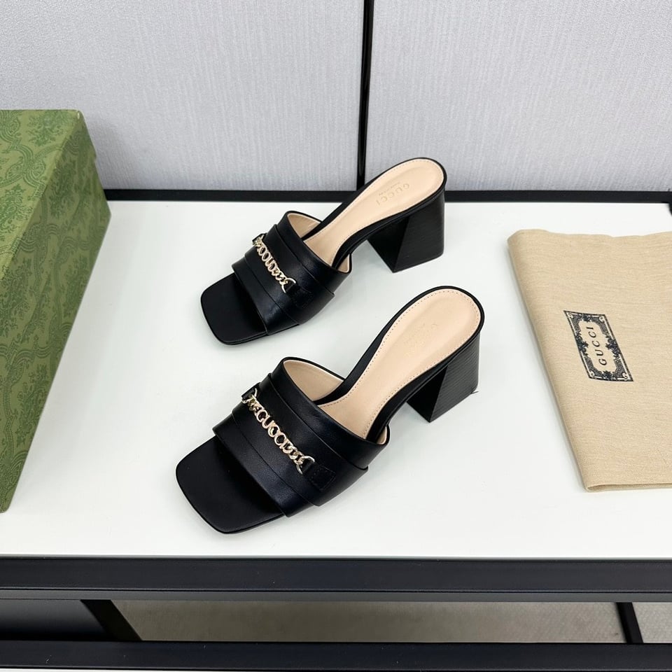 Gucci Signoria Slide Sandal In Black view 5