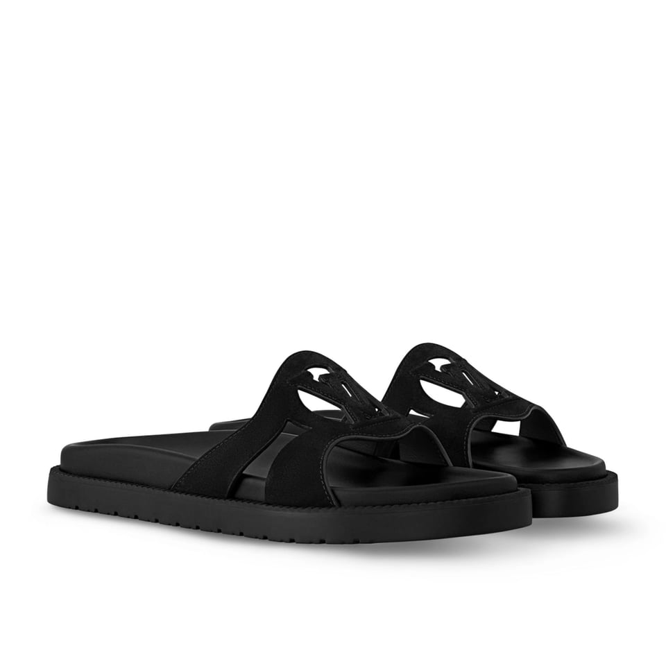 Louis Vuitton Isola Flat Comfort Mule Black 1Acpci view 2
