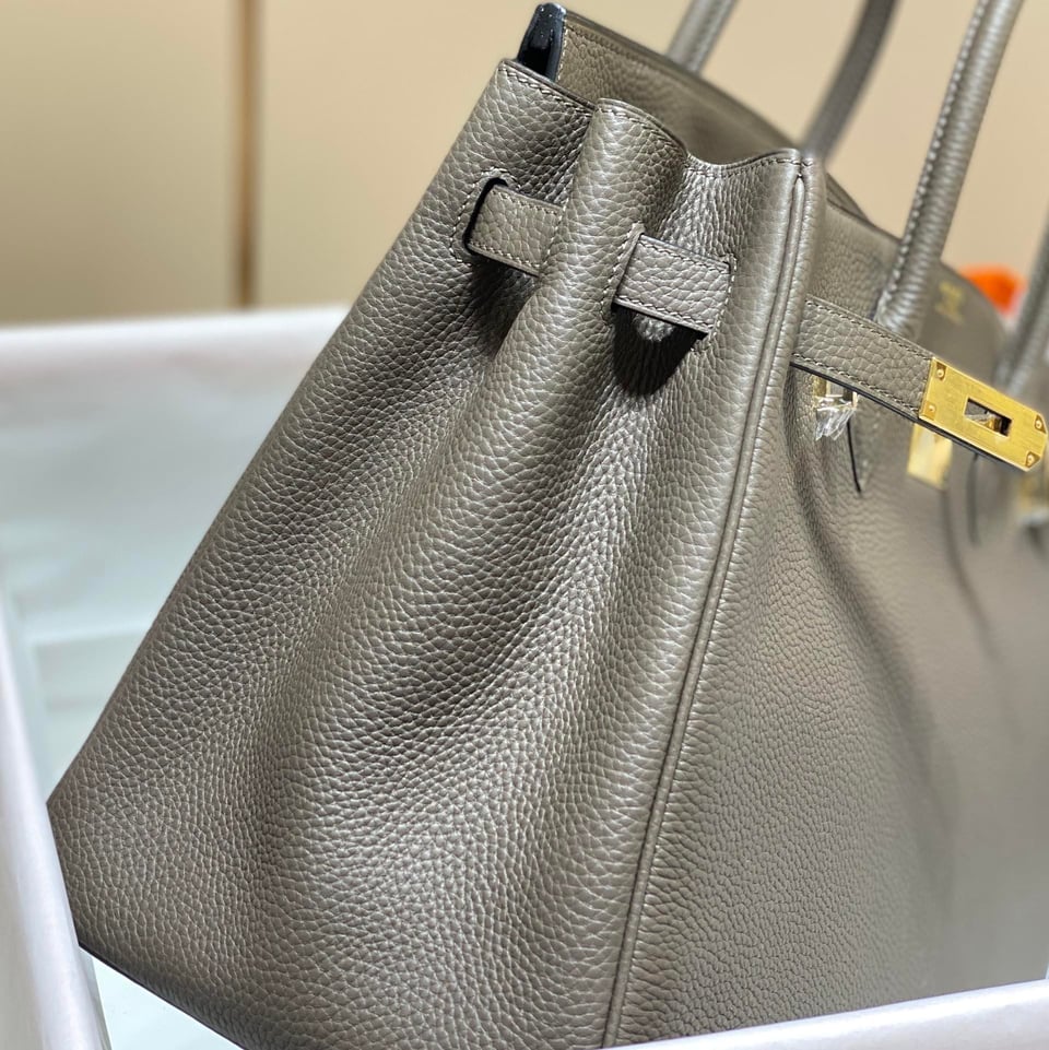 Hermes Birkin 35Cm Dark Grey Togo Leather Gold Hardware view 7