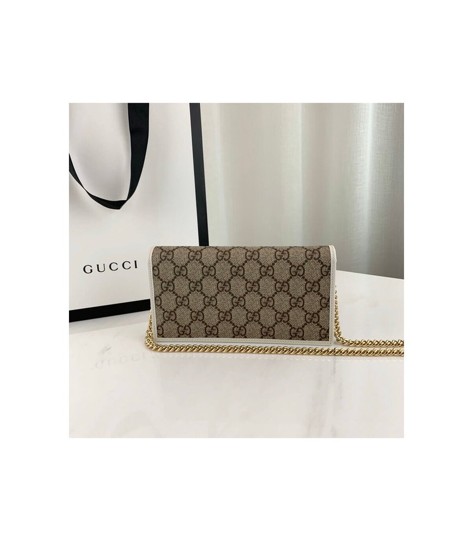 Gucci 1955 Horsebit Wallet With Chain White 19cm view 6