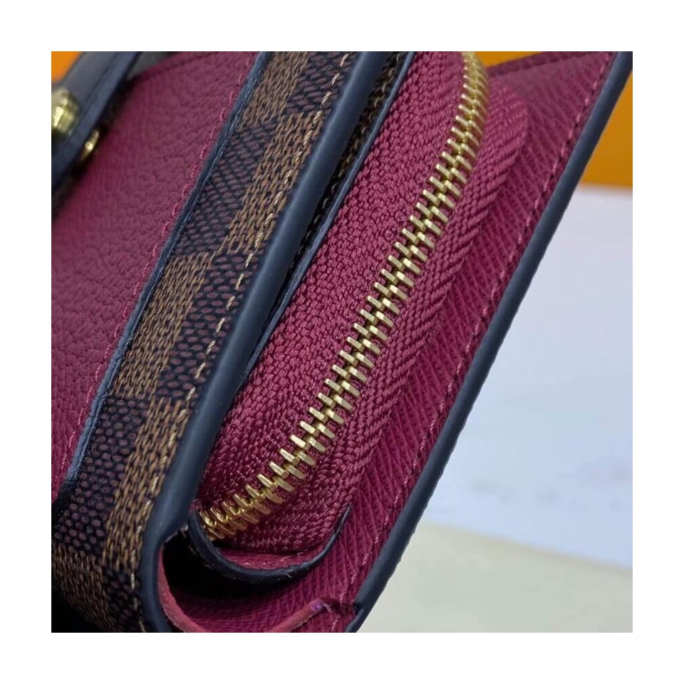 Louis Vuitton Damier Ebene Juliette Wallet Bordeaux view 7