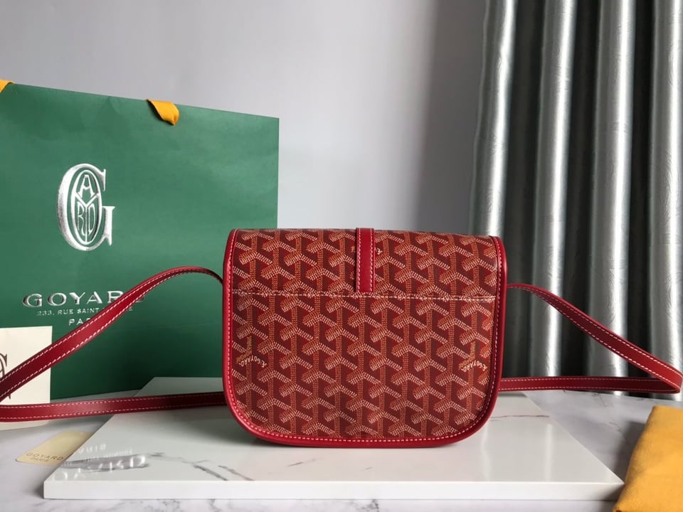 Goyard Belvedere Pm Bag 21Cm Red Canvas view 4