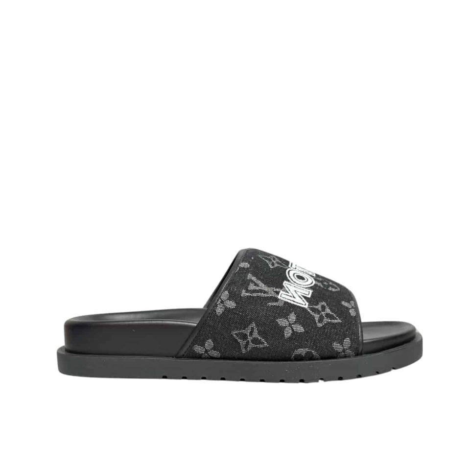 Louis Vuitton Miami Mule Denim Black view 2