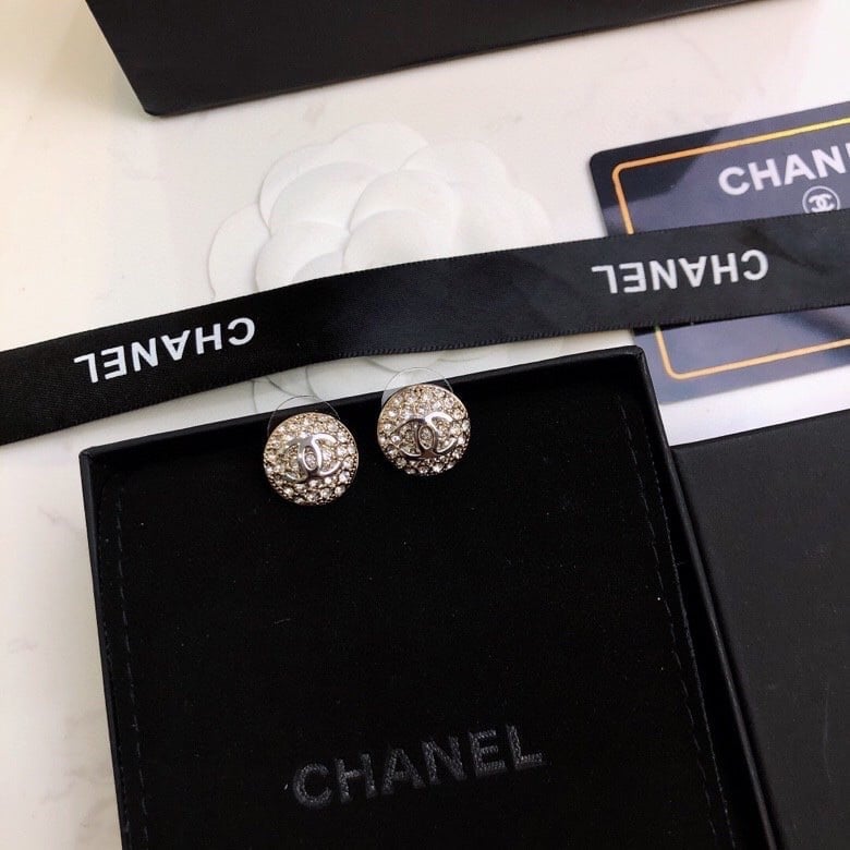 Chanel Button Earrings view 8