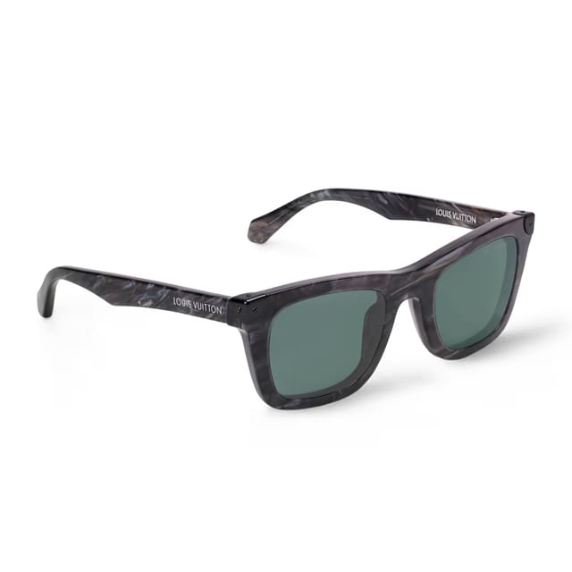 Louis Vuitton Heritage Square-Shaped Sunglasses Marble Gray Square-shaped Z3286U