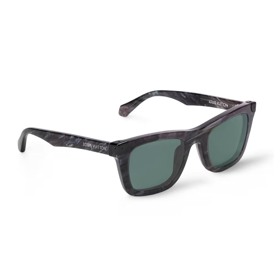 Louis Vuitton Heritage Square-Shaped Sunglasses Marble Gray Square-shaped Z3286U