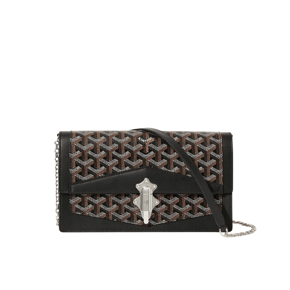 Goyard Duchesse Marie-Caroline Bag 25 Cm Black Goyardine Canvas And Smooth Calfskin