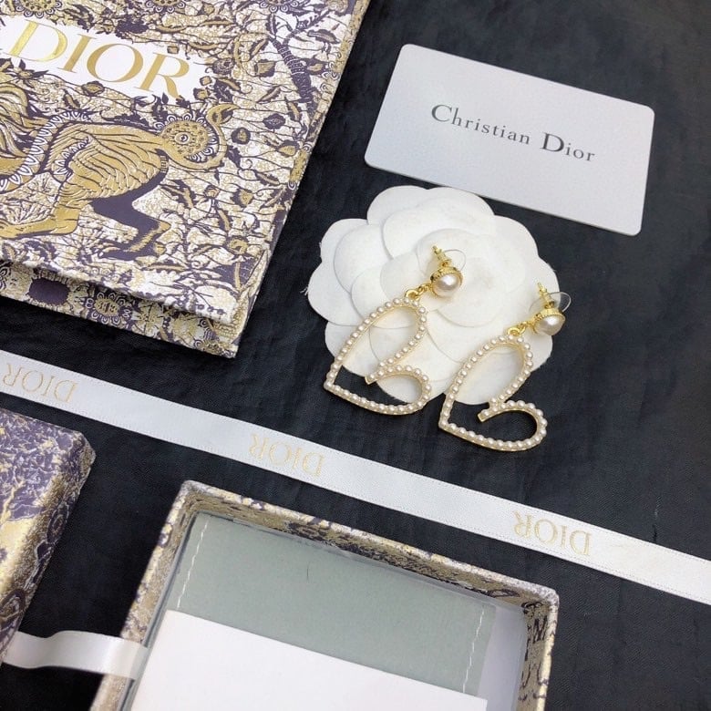 Chanel Heart Gold Earrings view 5