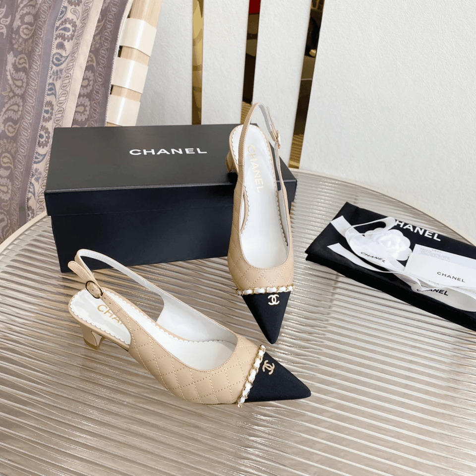 Chanel Classic Pointed Slingback Heels view 8
