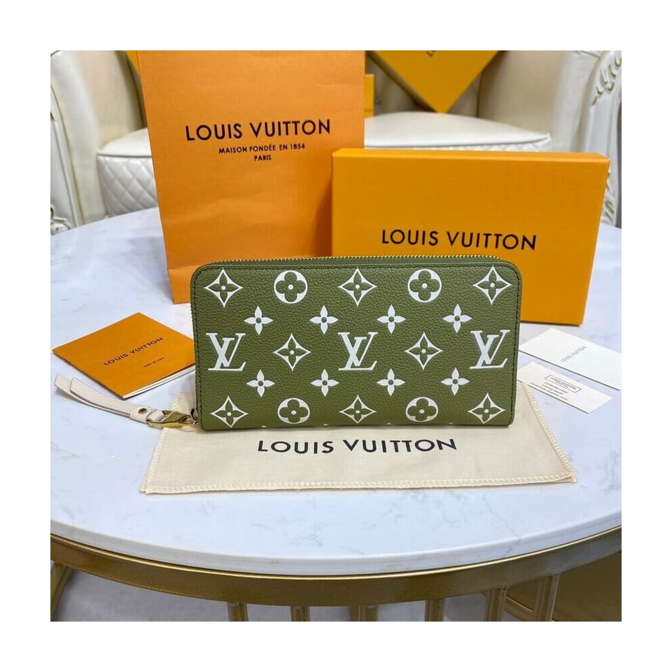 Louis Vuitton Monogram Empreinte Leather Zippy Wallet Khaki view 3