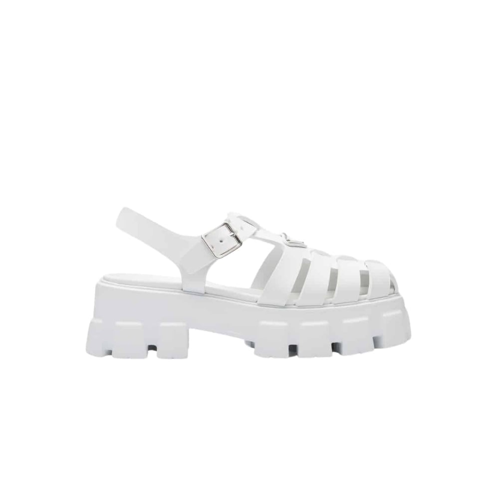 Prada Monolith Foam Rubber Sandals White 1X853M 3Lkk F0009 F 055 view 2