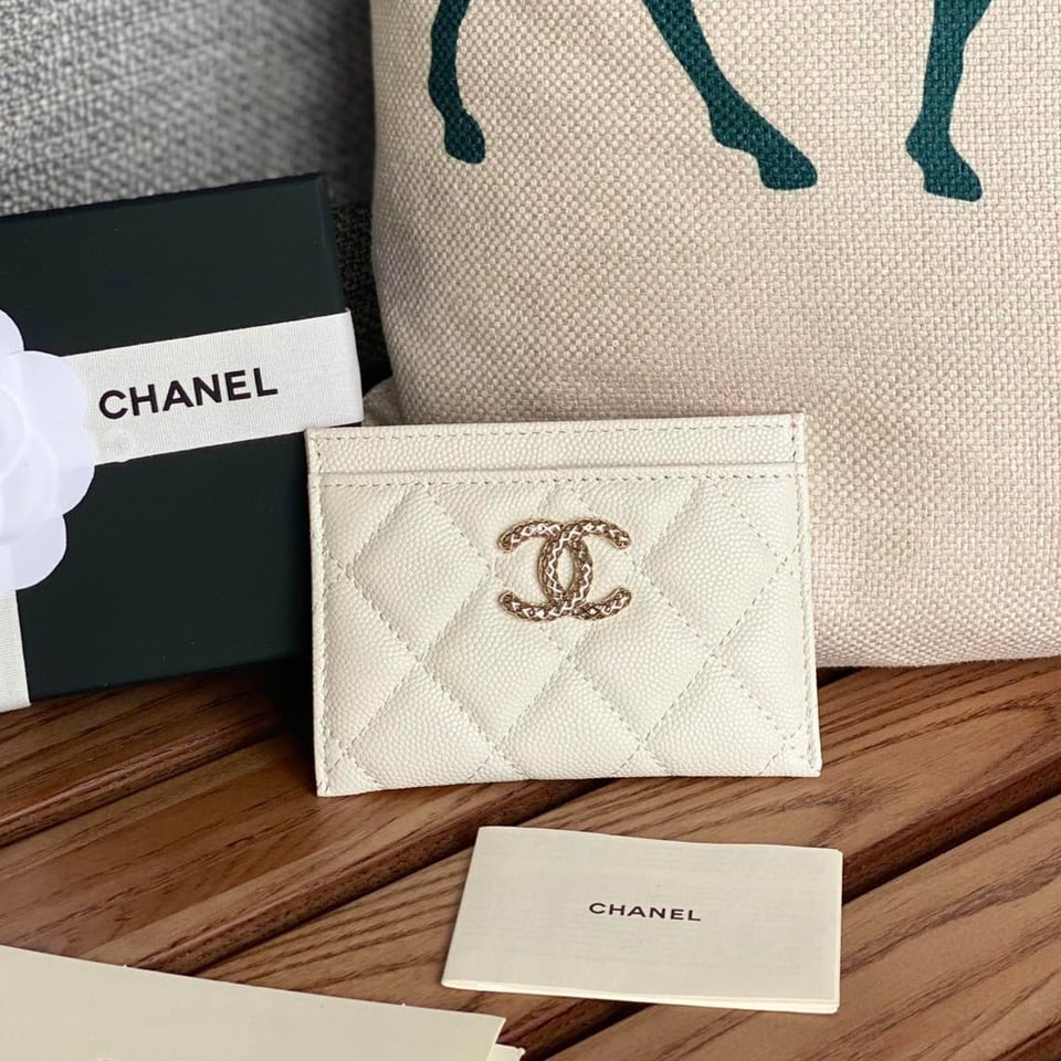 Chanel Card Holder 10Cm White Caviar view 2