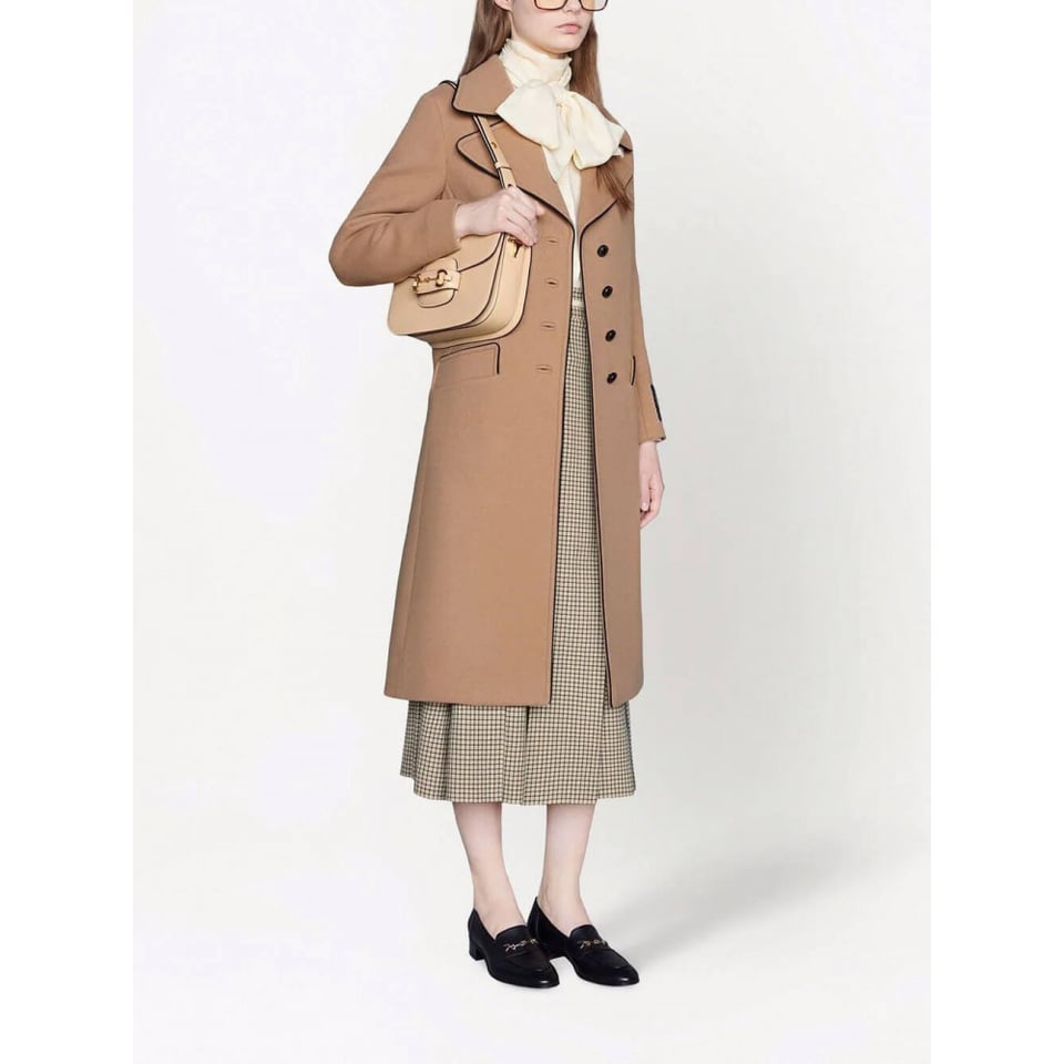 Gucci Horsebit 1955 Shoulder Bag In Beige Leather view 4