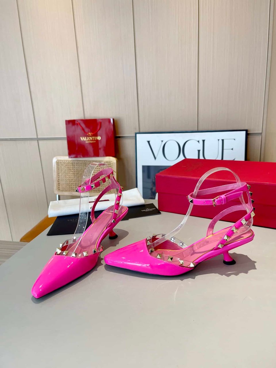 Valentino Garavani Rockstud Couture Pumps Pink view 7