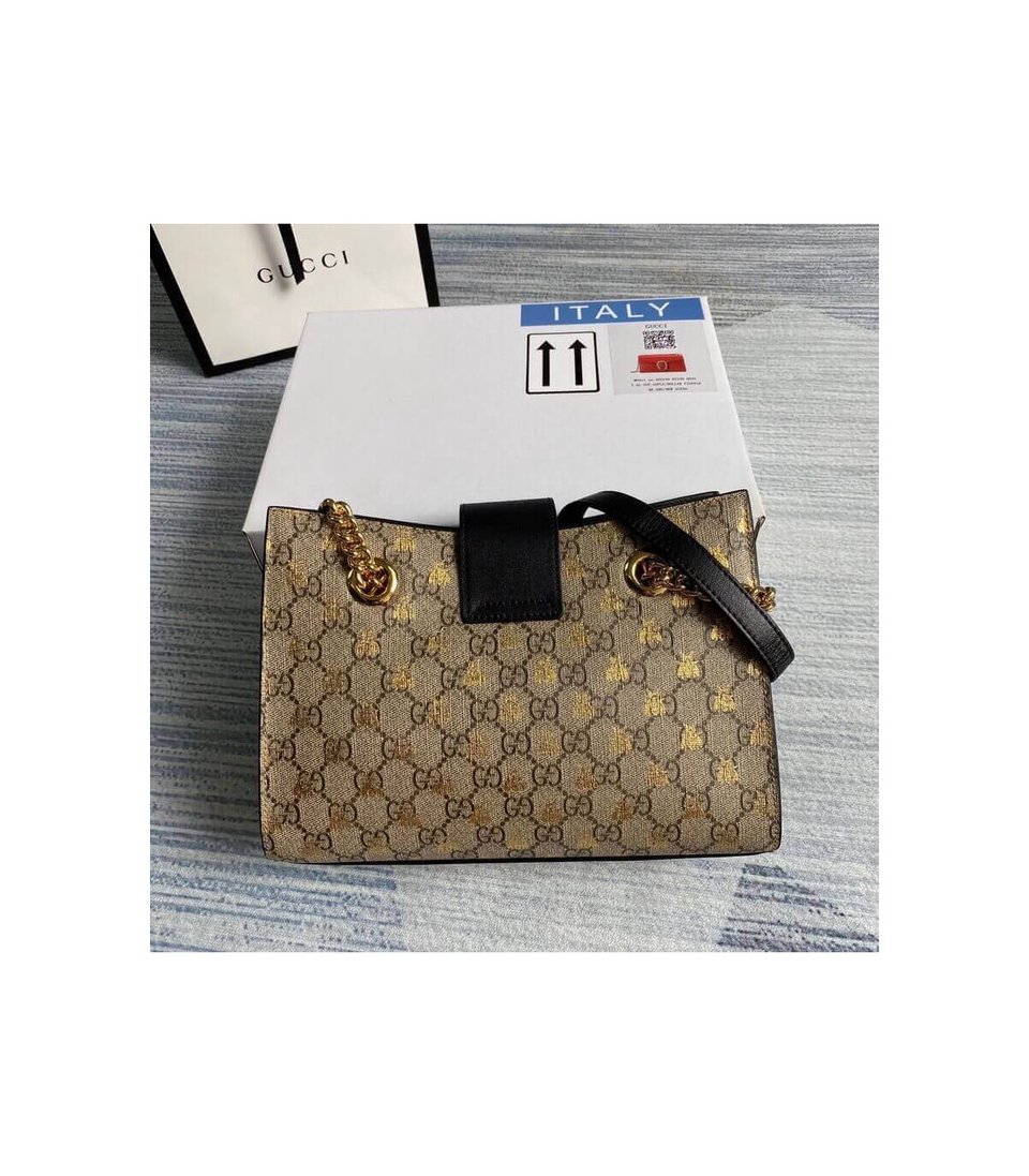 Gucci Padlock Small GG Bees Shoulder Bag view 6