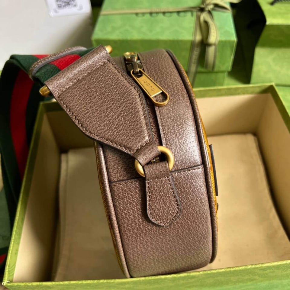 adidas x Gucci Ophidia Small Shoulder Bag in GG Crystal Canvas view 8