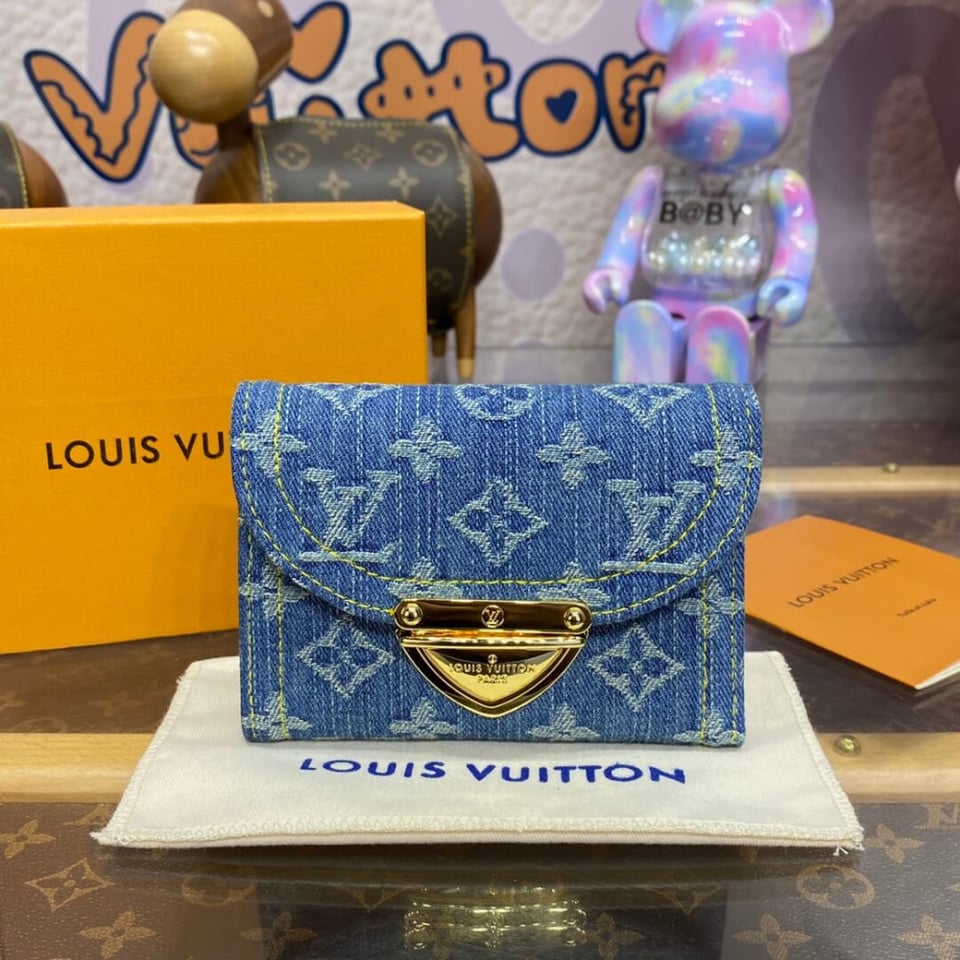 Louis Vuitton Monogram Denim Victorine Wallet view 3