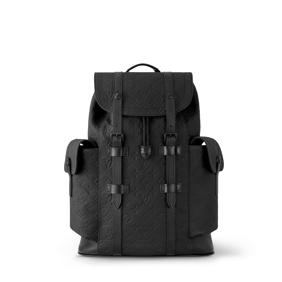 Louis Vuitton Christopher Backpack Mm Taurillon Monogram Black M55699 view 2