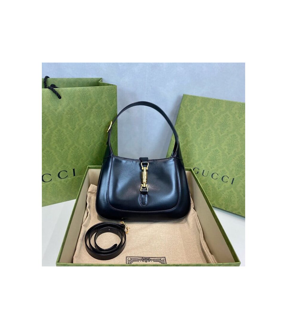 Gucci Jackie 1961 Small Hobo Bag In Black Leather 27.5cm view 8