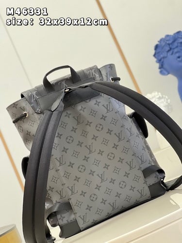 Louis Vuitton Christopher Monogram Eclipse Reverse Black And Grey 45Cm M46331 view 6
