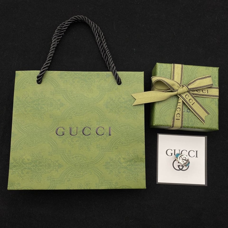 Gucci Gg Interlocking Silver Ring Ybc645572001 view 4