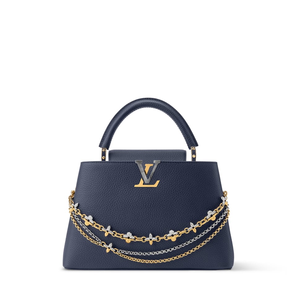 Louis Vuitton Capucines MM M27035 Navy 31cm/12.2in