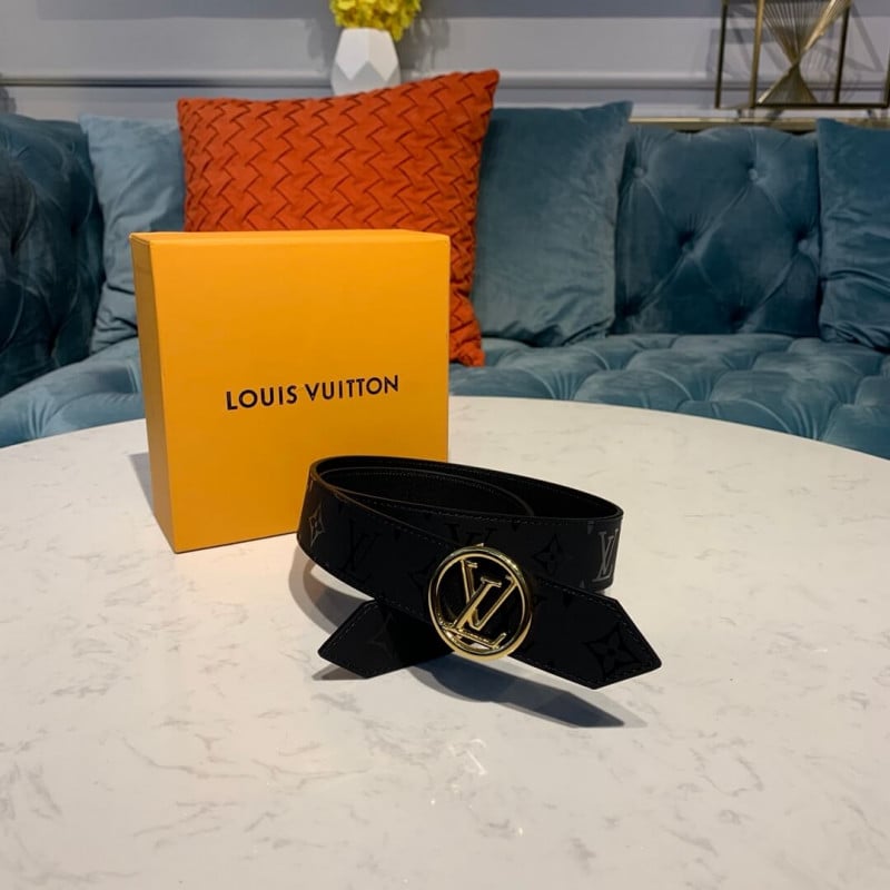 Louis Vuitton LV Circle 30mm Reversible Belt M0139W Gold view 4