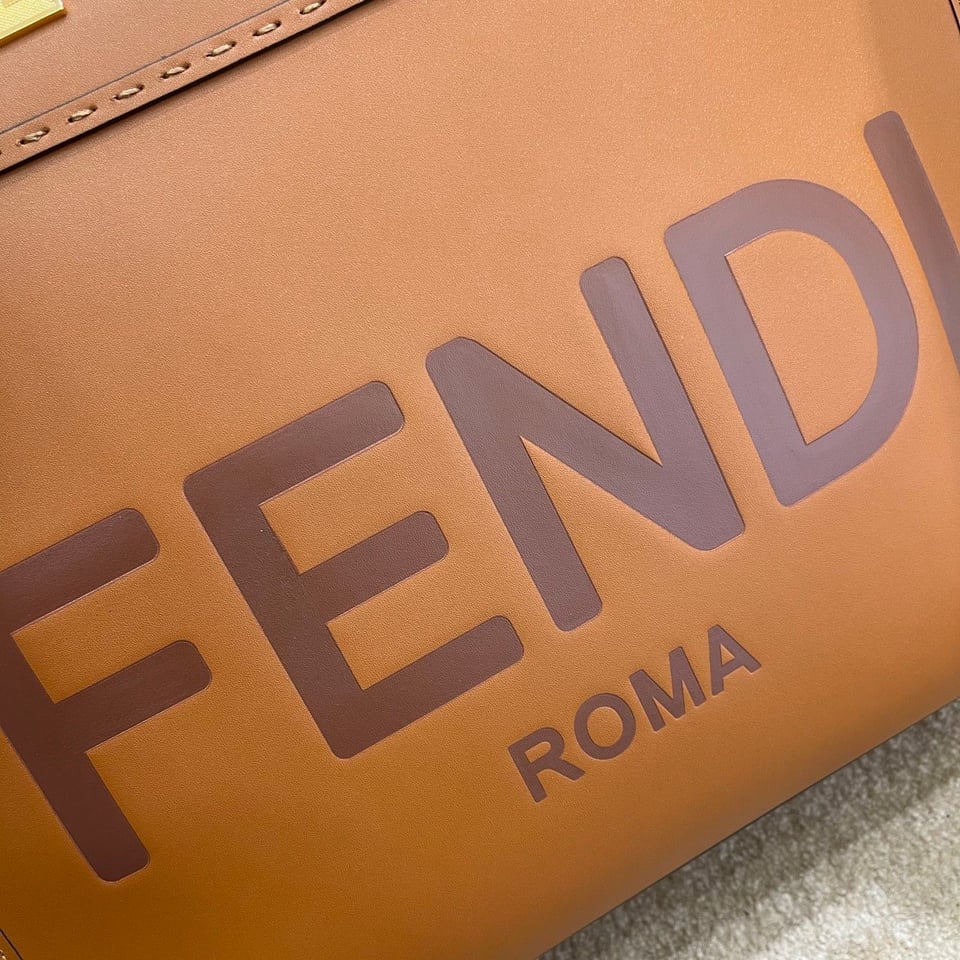 Fendi Sunshine Medium Leather Brown Shopper 35Cm view 4