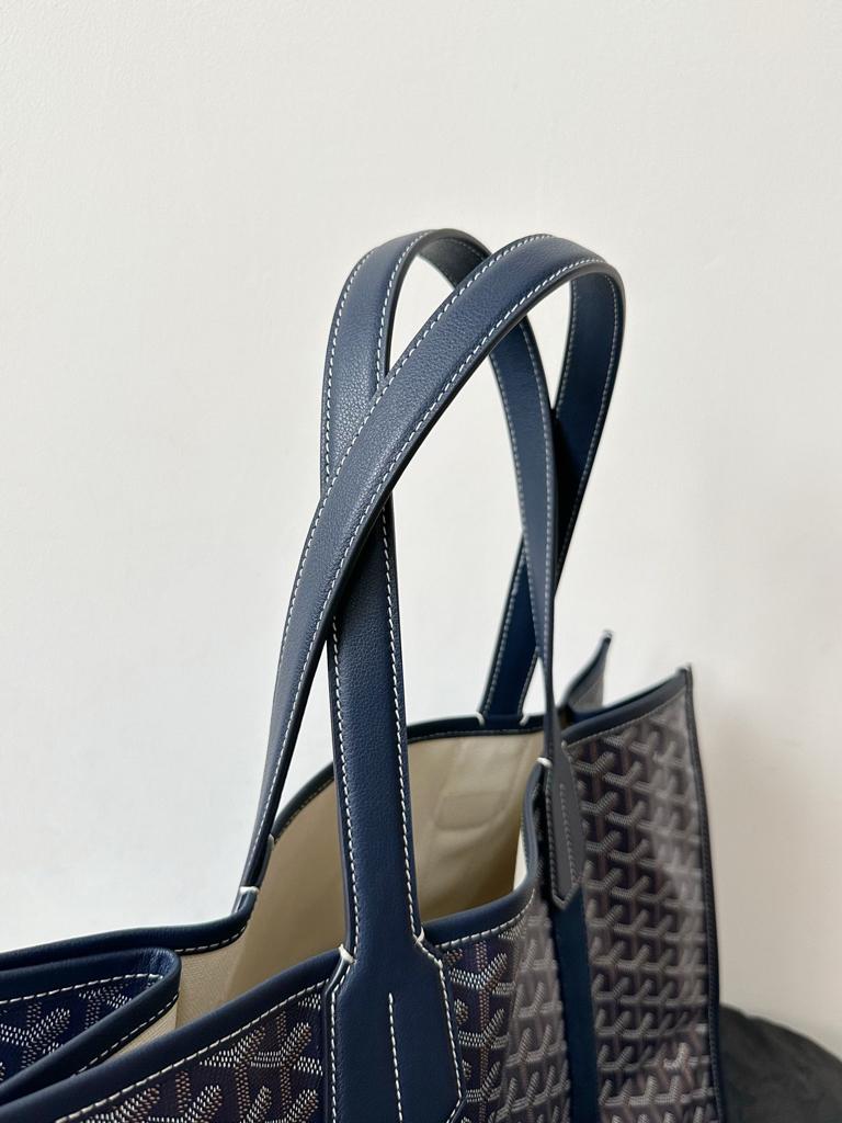 Goyard Goya Villette Tote 45Cm Navy Canvas view 6