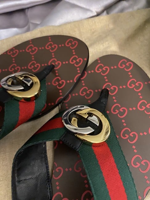 Gucci Gg Thong Web Sandal 612138 H9020 8476 view 3