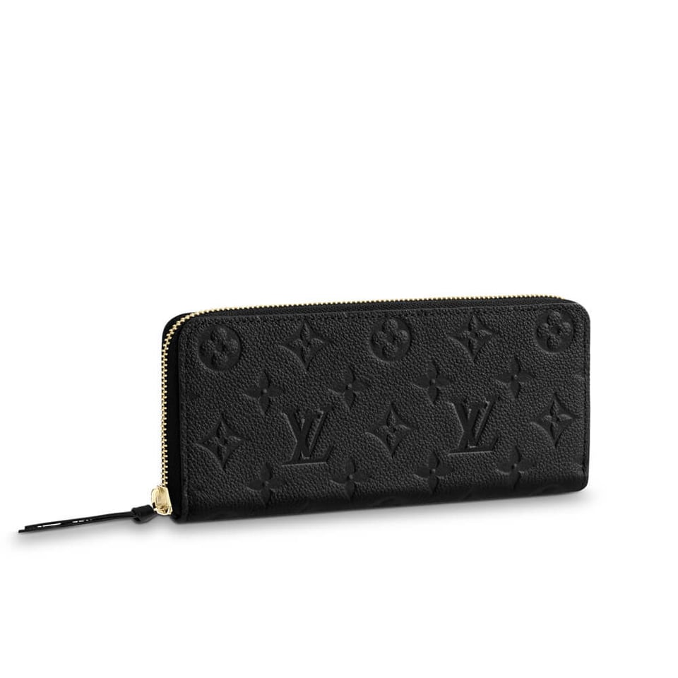Louis Vuitton Monogram Empreinte Leather Clemence Wallet Black view 2