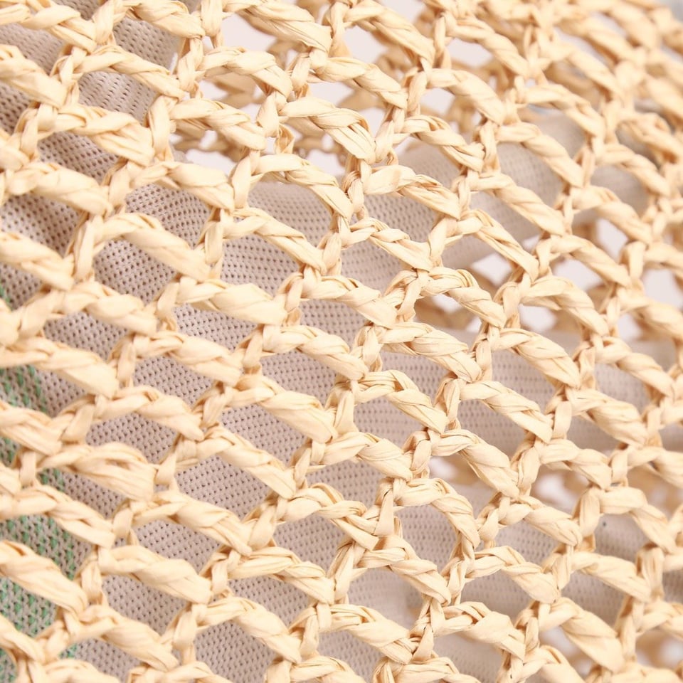 Prada Raffia Tote Bag Beige Straw Beach Bag 51 cm view 9