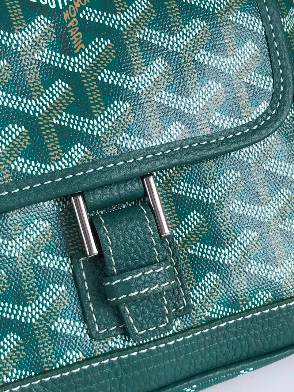 Goyard Grand Bleu 16 Cm Green Goyardine Canvas And Lambskin view 10