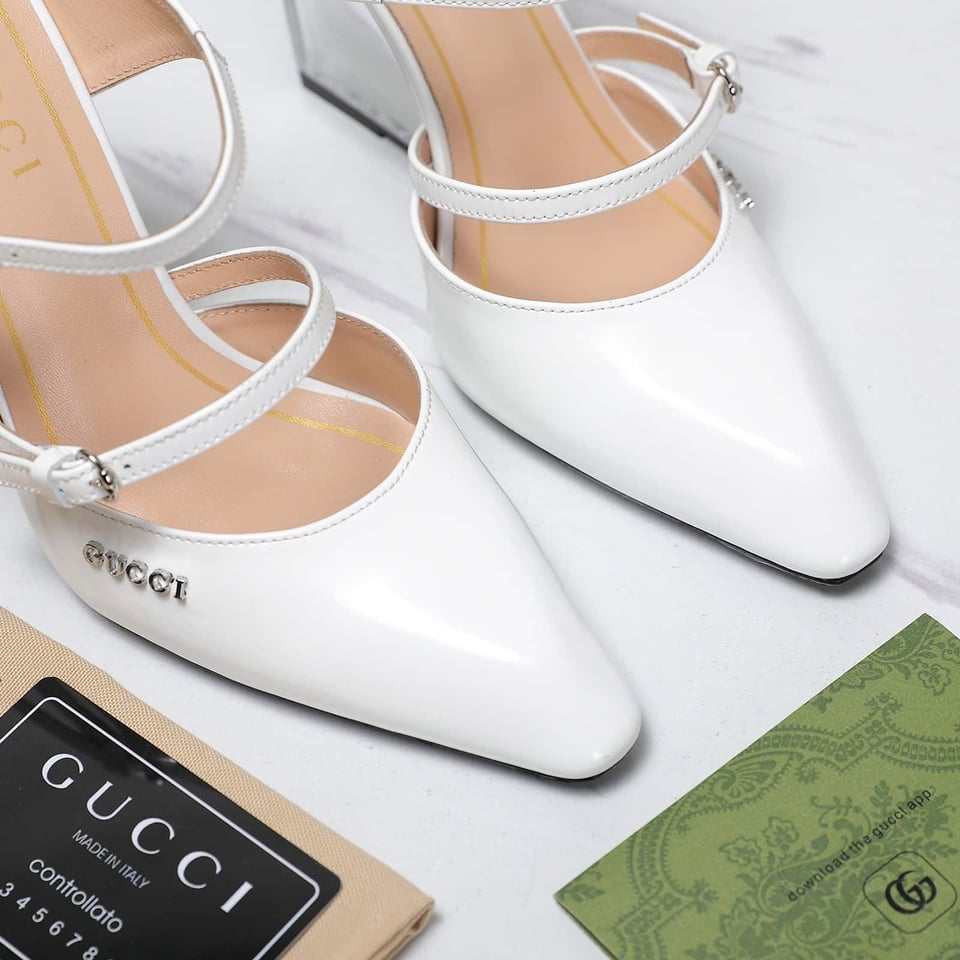 Gucci Women’S Wedge Mule White 827856 Clg00 9014 view 8