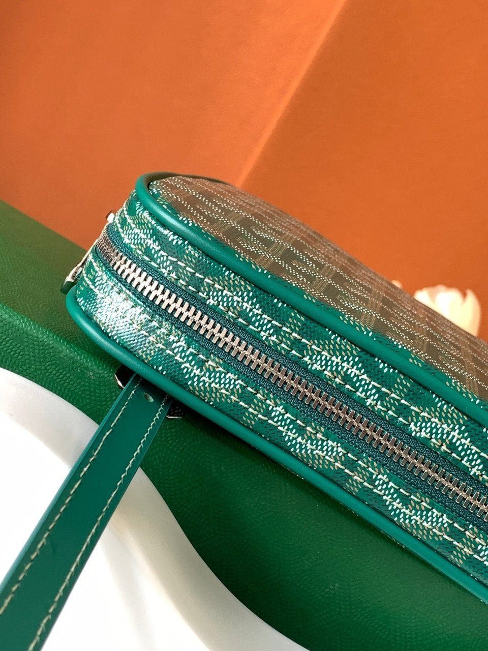 Goyard Yona Bag Coated MM 21Cm Green Canvas view 8