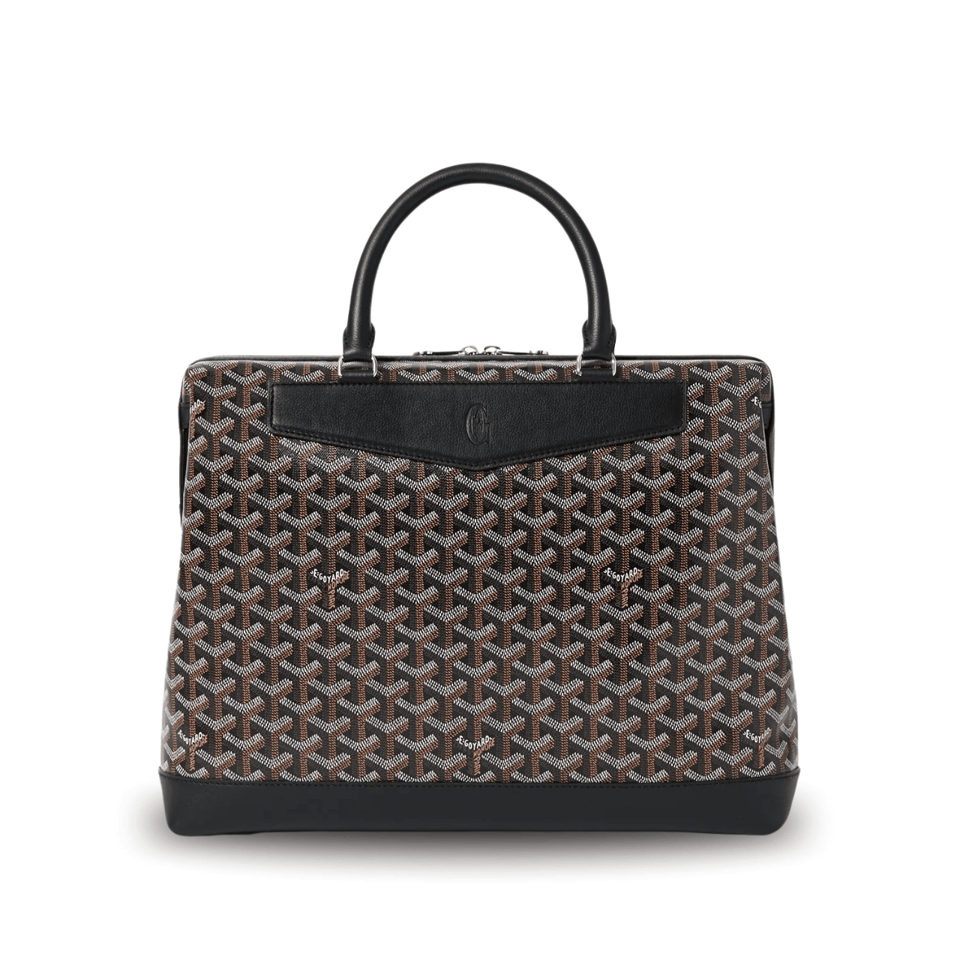 Goyard Cisalpin Document Case 39 Cm Black Goyardine Canvas And Calfskin view 2