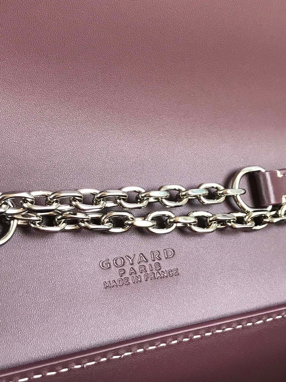Goyard Duchesse Marie-Caroline Bag 25cm Wine Red Goyardine Canvas And Smooth Calfskin view 5