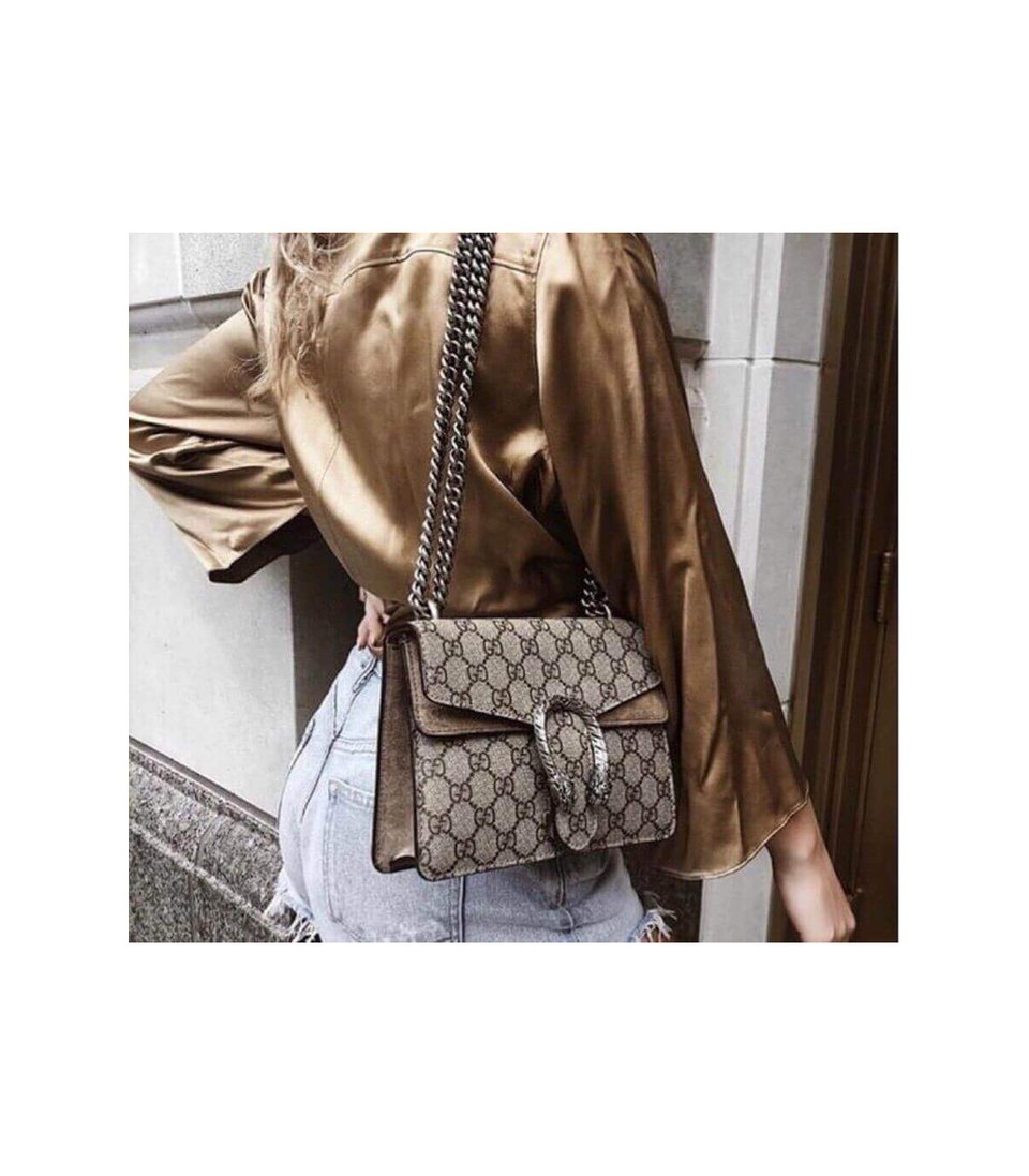 Gucci Dionysus GG Supreme Mini Bag Apricot view 3