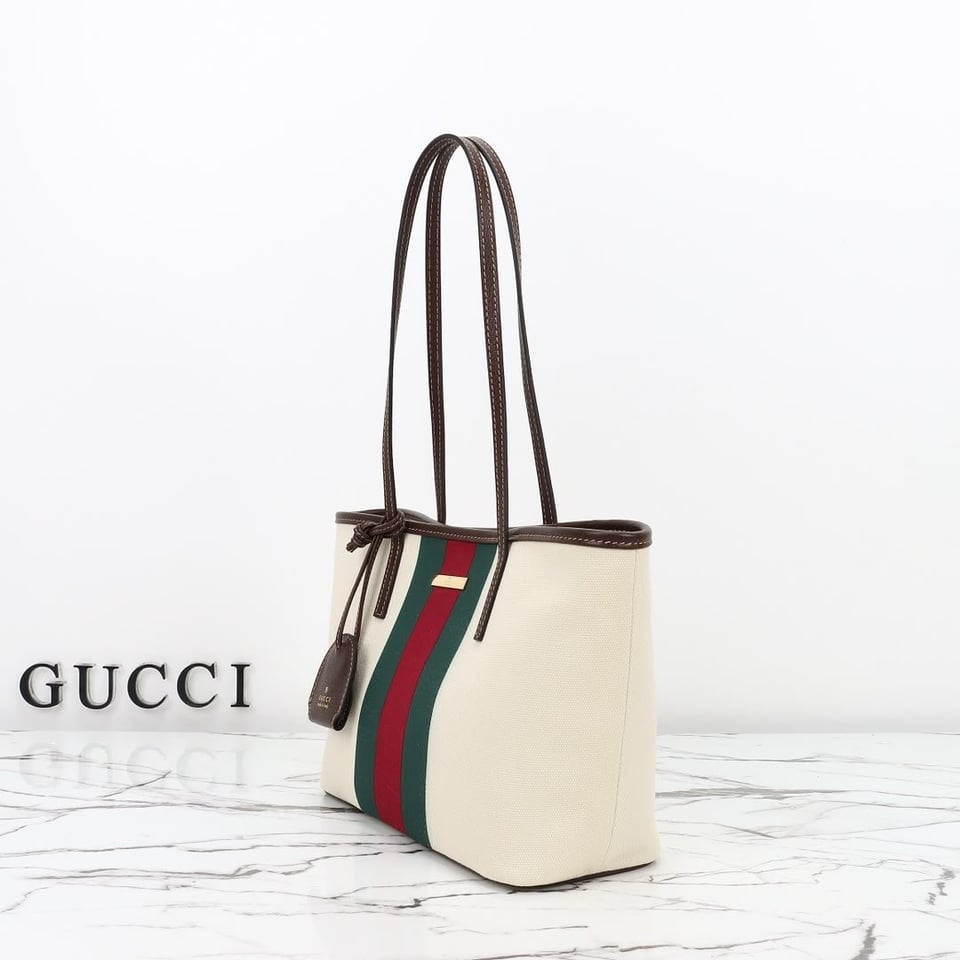Gucci Tribeca Small Tote Bag 24.9cm/9.8in Natural Canvas A0034E view 6