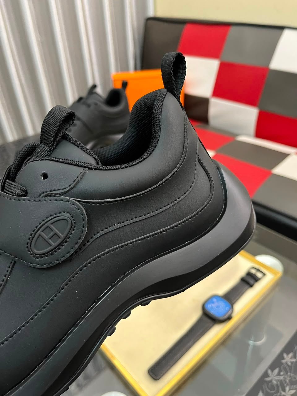 Hermes Loop Sneakers Noir Color Calfskin H252857ZH01390 view 6